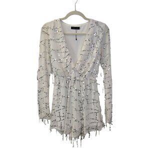 NWOT Miss Ord Sequin Embellished Romper Size Small
